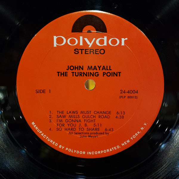 John Mayall : The Turning Point (LP, Album, Mon)
