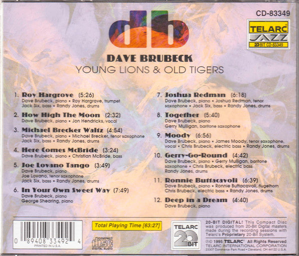 Dave Brubeck : Young Lions & Old Tigers (CD, Album)
