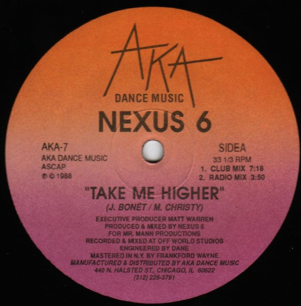 Nexus 6 (2) : Take Me Higher (12")