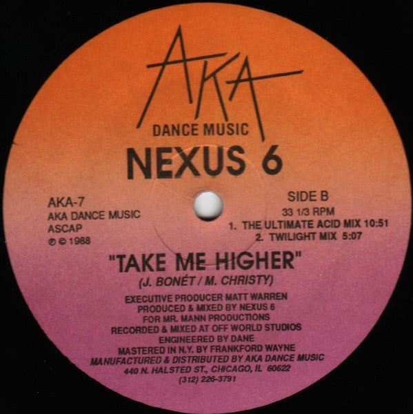 Nexus 6 (2) : Take Me Higher (12")