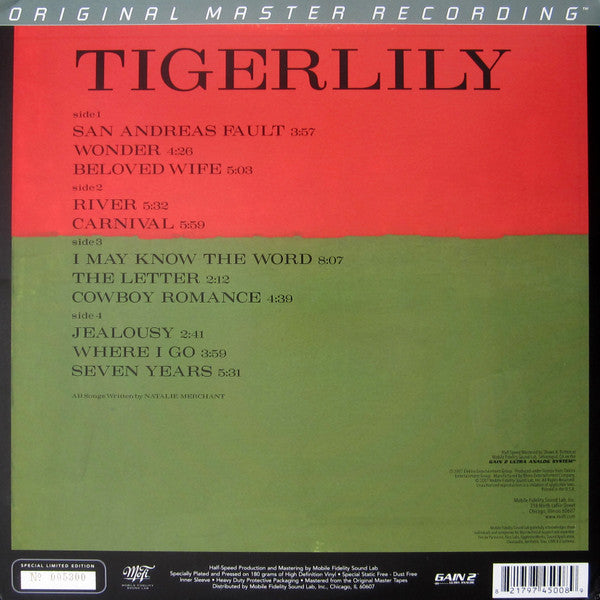 Natalie Merchant : Tigerlily (2x12", Album, Ltd, Num, RE, RM, S/Edition, 180)