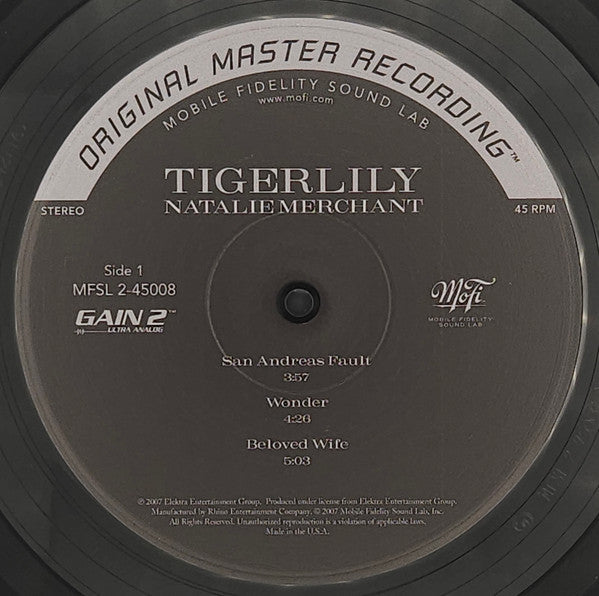 Natalie Merchant : Tigerlily (2x12", Album, Ltd, Num, RE, RM, S/Edition, 180)