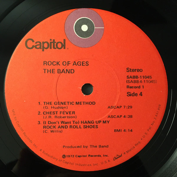 The Band : Rock Of Ages (The Band In Concert) (2xLP, Album, Jac)