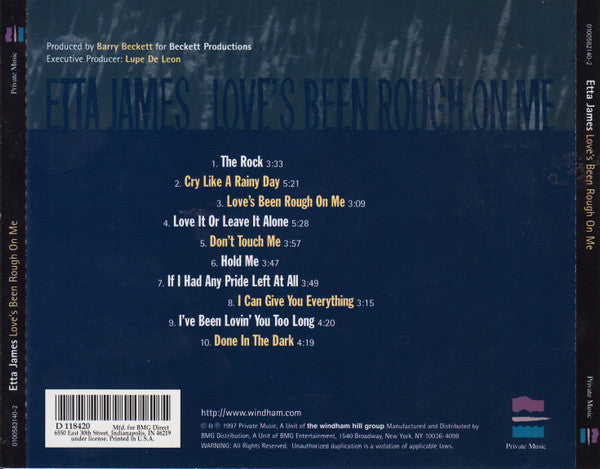 Etta James : Love's Been Rough On Me (CD, Album, Club)