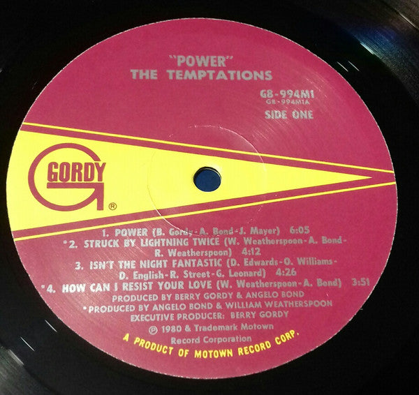 The Temptations : Power (LP, Album, Wad)