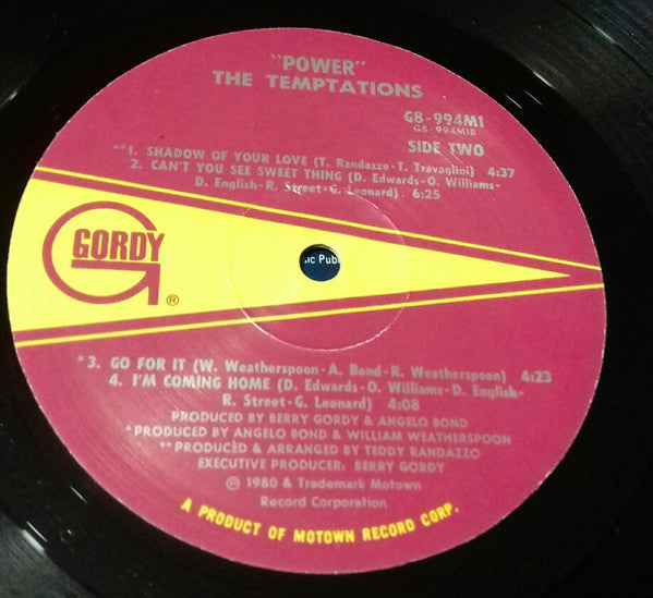 The Temptations : Power (LP, Album, Wad)