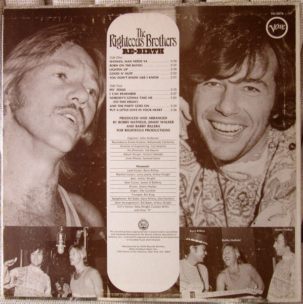 The Righteous Brothers : Re-Birth (LP)