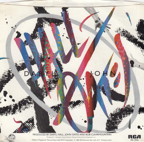 Daryl Hall John Oates* : Out Of Touch b/w Cold, Dark And Yesterday (7", Single, Styrene, Ind)