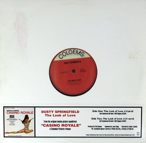 Dusty Springfield : The Look Of Love (12", Single)