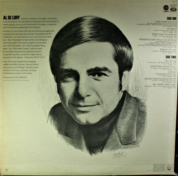 Al De Lory : Plays Song From M*A*S*H (LP, Album, Jac)