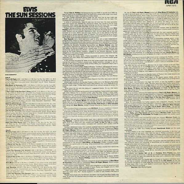 Elvis Presley : The Sun Sessions (LP, Comp, Mono)