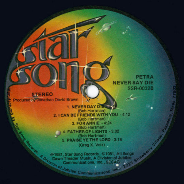 Petra (9) : Never Say Die (LP, Album)
