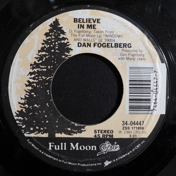 Dan Fogelberg : Believe In Me (7", Styrene, Car)