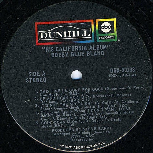 Bobby Blue Bland* : His California Album (LP, Album)