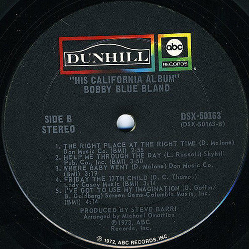 Bobby Blue Bland* : His California Album (LP, Album)