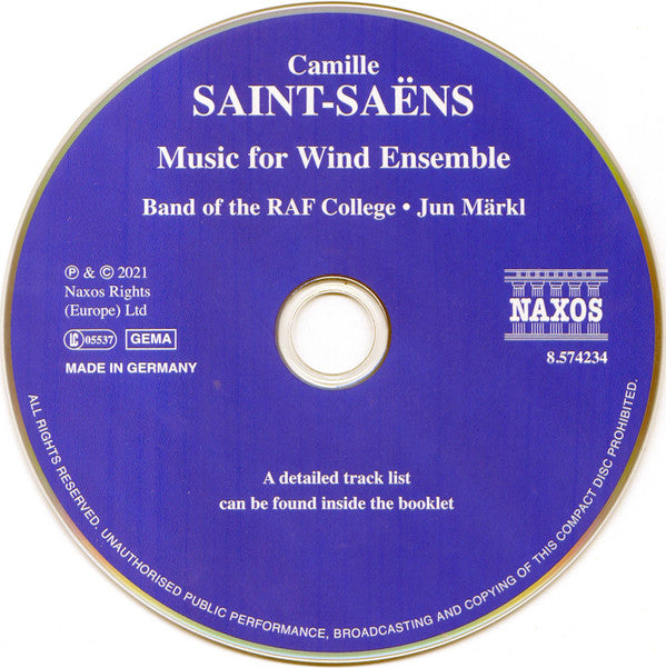 Camille Saint-Saëns, Band Of The Royal Air Force College, Cranwell, Jun Märkl : Music For Wind Ensemble (CD, Album)