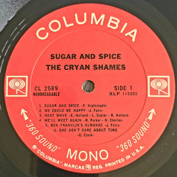 The Cryan' Shames : Sugar & Spice (LP, Album, Mono, Ter)