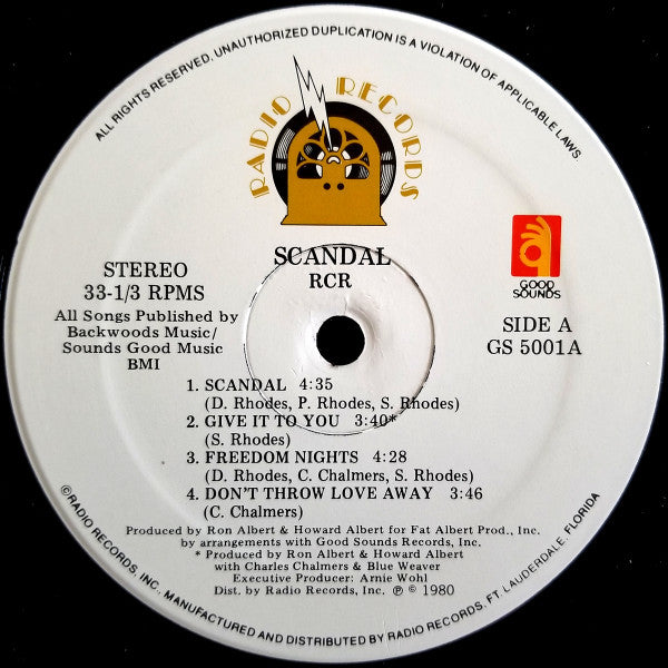 RCR* : Scandal (LP, Album, PRC)
