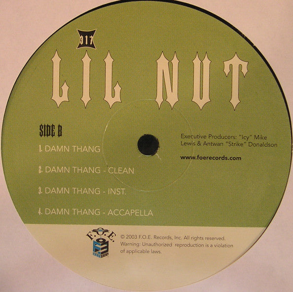 Lil Nut : AWL Damn (12")