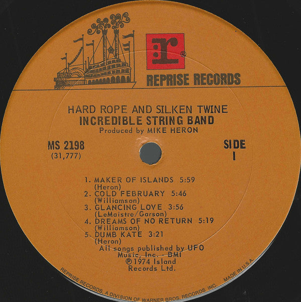 The Incredible String Band : Hard Rope & Silken Twine (LP, Album, San)