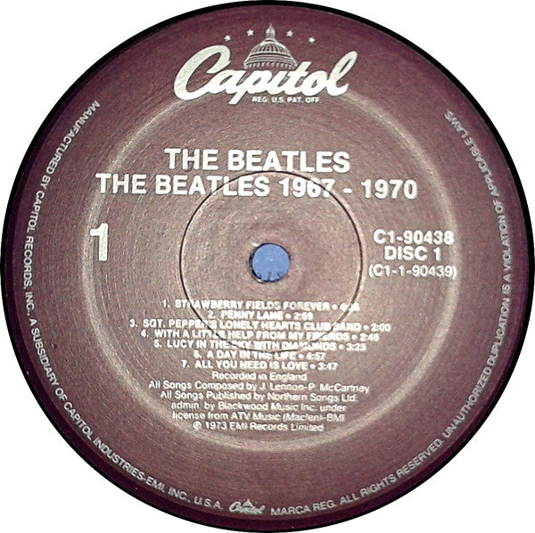 The Beatles : 1967-1970 (2xLP, Comp, RE, C1,)