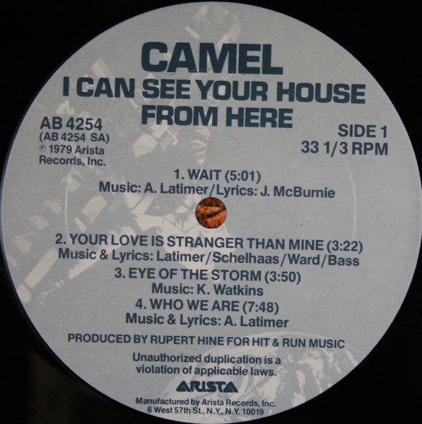 Camel : I Can See Your House From Here (LP, Album, Ter)