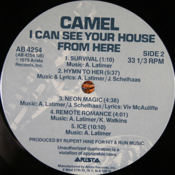 Camel : I Can See Your House From Here (LP, Album, Ter)