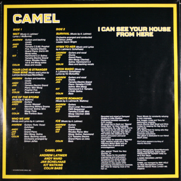 Camel : I Can See Your House From Here (LP, Album, Ter)