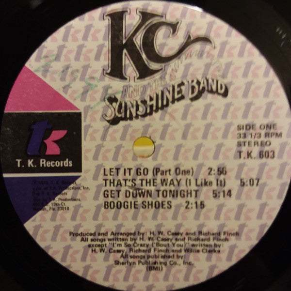 KC & The Sunshine Band : KC And The Sunshine Band (LP, Album)
