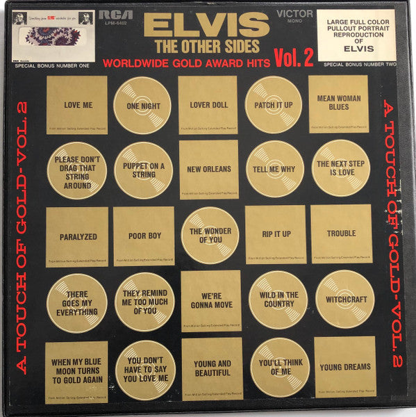 Elvis Presley : The Other Sides - Worldwide Gold Award Hits - Vol. 2 (4xLP, Comp, Mono, RE, Ind + Box, Tan)