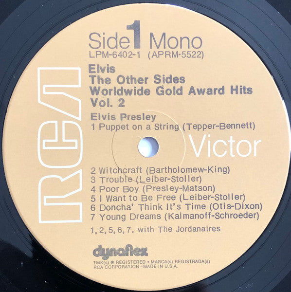 Elvis Presley : The Other Sides - Worldwide Gold Award Hits - Vol. 2 (4xLP, Comp, Mono, RE, Ind + Box, Tan)