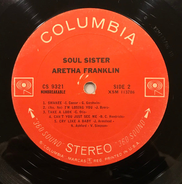 Aretha Franklin : Soul Sister (LP, Album, Ter)