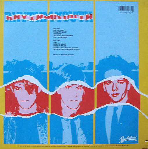 Men Without Hats : Rhythm Of Youth (LP, Album, RE, Pin)