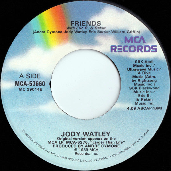 Jody Watley With Eric B. & Rakim : Friends (7", Single, Glo)