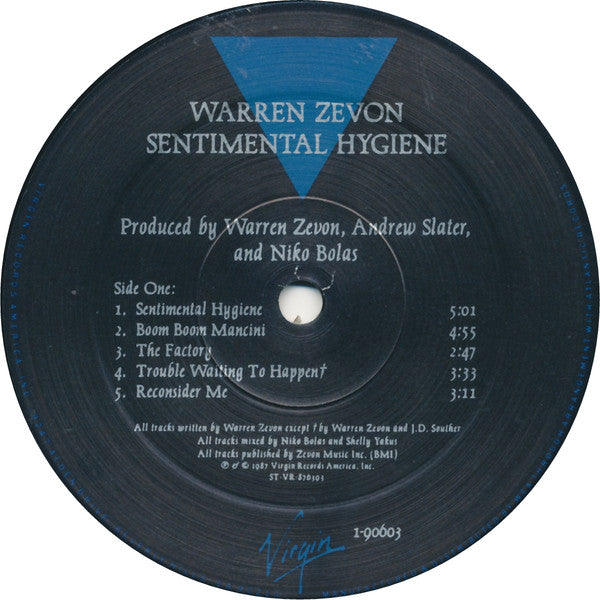 Warren Zevon : Sentimental Hygiene (LP, Album, Spe)