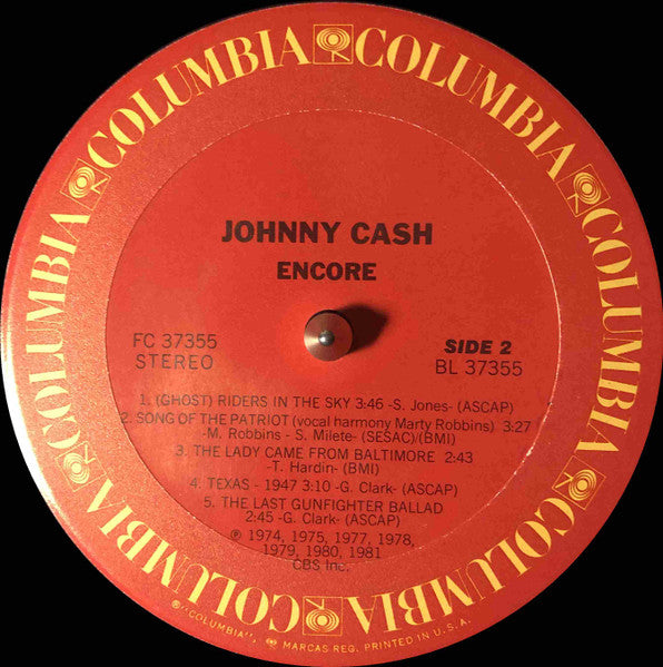 Johnny Cash : Encore (LP, Comp, Ter)