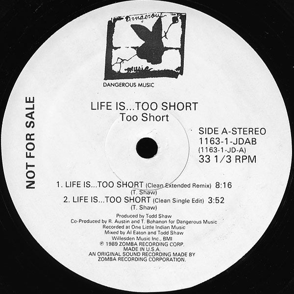 Too Short : Life Is... Too Short (12", Promo)