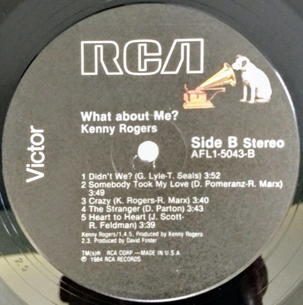 Kenny Rogers : What About Me? (LP, Album, Ind)