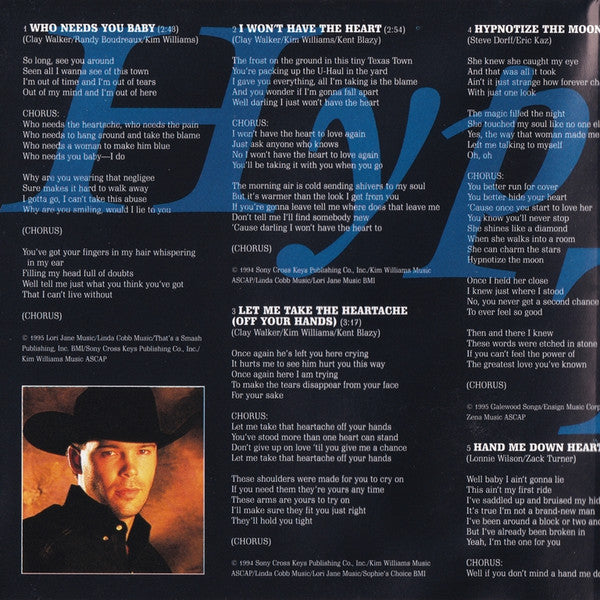 Clay Walker : Hypnotize The Moon (CD, Album, Club)