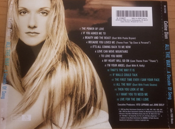 Céline Dion : All The Way... A Decade Of Song (CD, Comp, Club, RE)