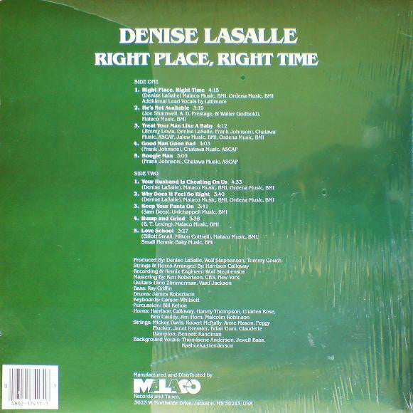 Denise LaSalle : Right Place, Right Time (LP, Album)
