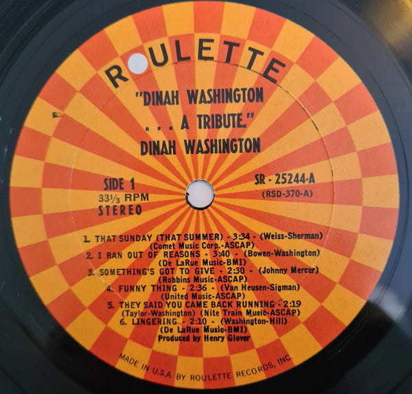 Dinah Washington : In Tribute... (LP)