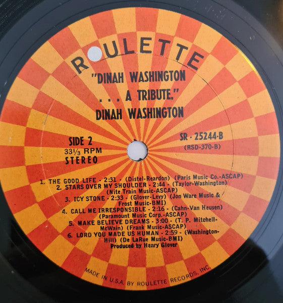 Dinah Washington : In Tribute... (LP)