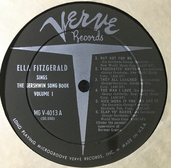 Ella Fitzgerald : Ella Fitzgerald Sings The Gershwin Song Book Vol. 1 (LP, Album, Mono, Ter)