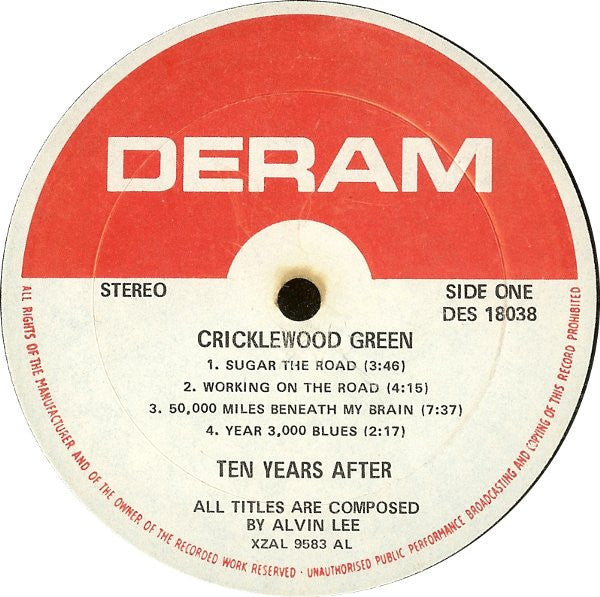 Ten Years After : Cricklewood Green (LP, Album, AL )