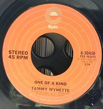 Tammy Wynette : One Of A Kind (7", Single, Styrene, Ter)