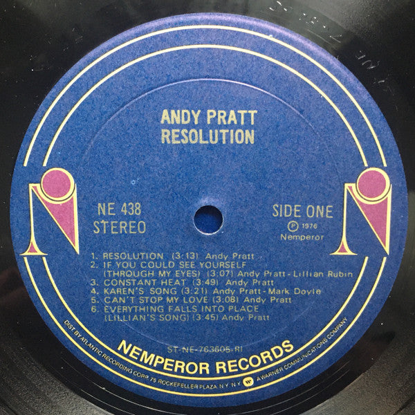 Andy Pratt : Resolution (LP, Album, Ric)