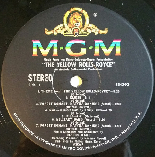 Riz Ortolani : The Yellow Rolls-Royce (Original Soundtrack) (LP, Album)