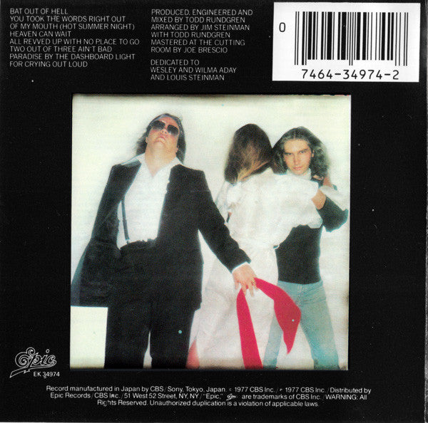 Meat Loaf : Bat Out Of Hell (CD, Album, RE, Pit)