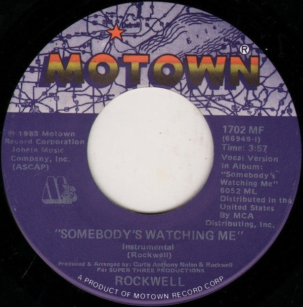 Rockwell : Somebody's Watching Me (7", Single)